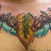 Tattoos - Color Realistic Leafcutter Ants and Leaf Tattoo - 61835