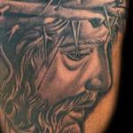 Tattoos - Black and Grey Jesus Christ tattoo - 138948