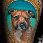 Tattoos - Realistic Color Animal Dog Portrait Tattoos - 145838
