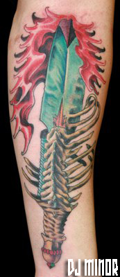 Tattoos - spinal knife - 22261