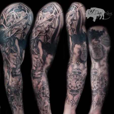 Tattoos - Religious sleeve - 116705