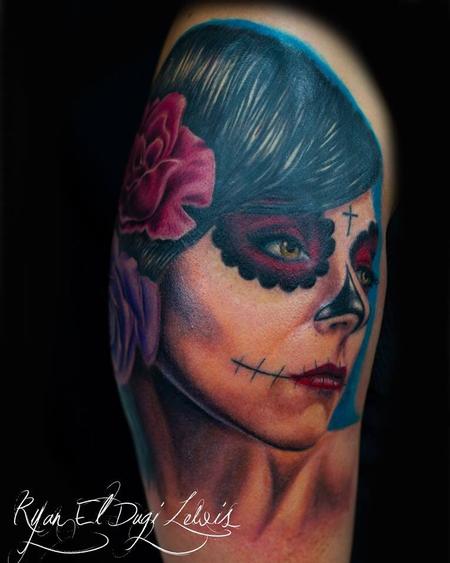 Ryan El Dugi Lewis - Day of the Dead portrait 