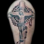 Tattoos - Jesus Christ crucifixion and Rosary  - 116704