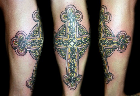 Color Cross Tattoos Designs