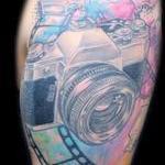 Tattoos - Classic camera watercolor tattoo - 107875