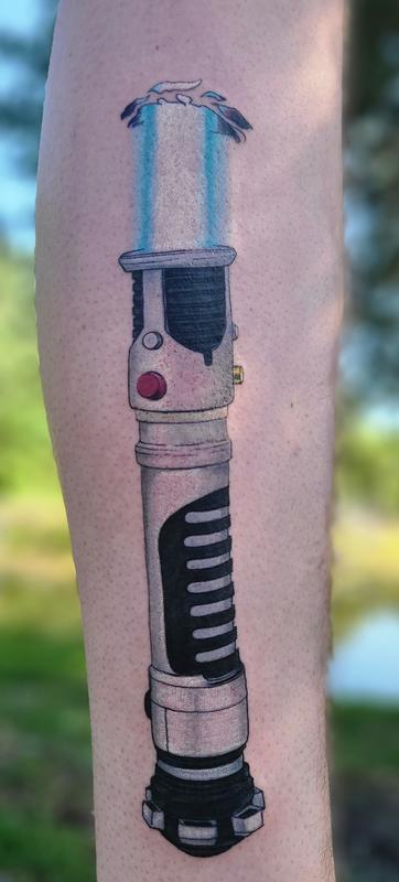 RIPPED SKIN STAR WAR LIGHTSABER TATTOO Blue by Jayluke2006 on DeviantArt