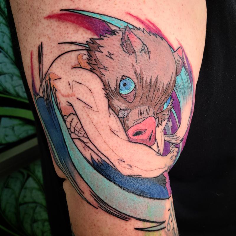 Anime Demon Slayer Hashibira Inosuke by Stef aka Keki TattooNOW