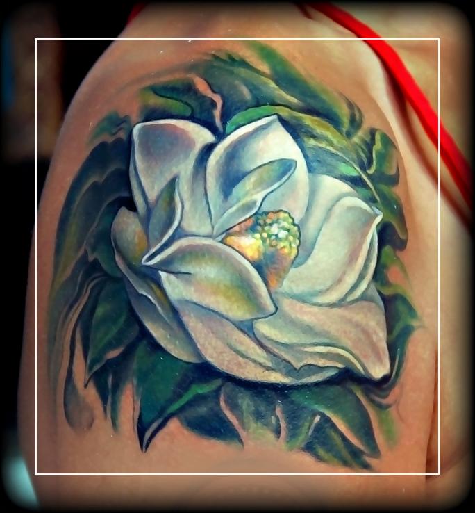 Update more than 76 realistic magnolia tattoo  thtantai2