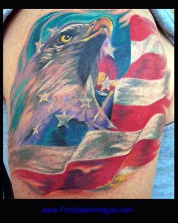 LITOS - Bald Eagle and Flag