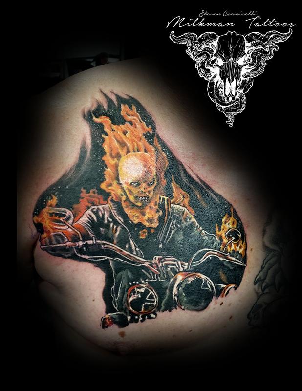 50 Ghost Rider Tattoo Designs For Men  Supernatural Antihero Ideas