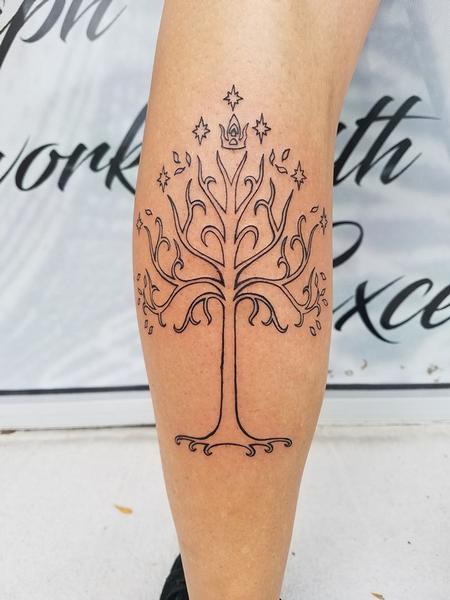 Stef aka Keki - Tree of Gondor Tattoo