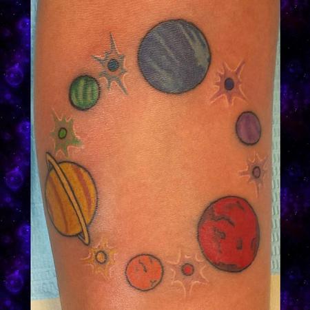 Stefanee Schofield - Cosmetic Galactic Color Wheel Tattoo