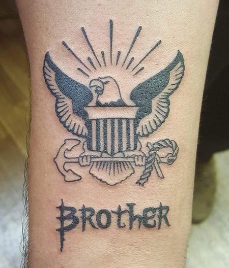 Stefanee Schofield - Navy Brother Tattoo