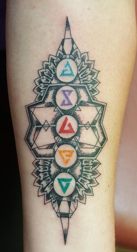 Stefanee Schofield - Geometric Witcher 3 Tattoo