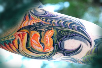 SlipKnot lower leg sleeve by Lou Jacque: TattooNOW