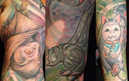 Tattoos - bat sleeve detail - 69887