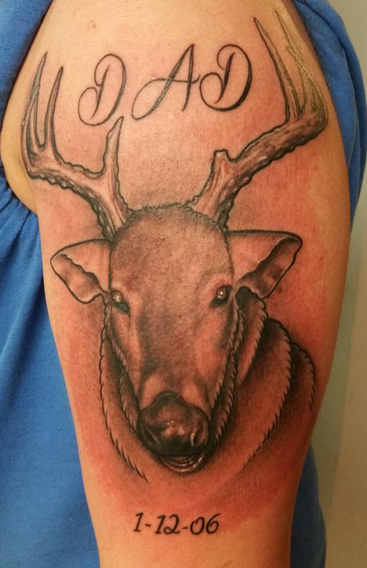 Deer and Tree Silohuette by James Corgill  Tattoos