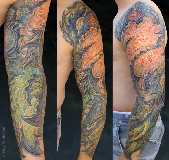 Tattoos - Anthony, multiple light source bio sleeve - 72583