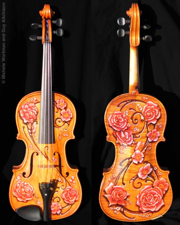 Guy Aitchison - Decorated violin by Michele Wortman and Guy Aitchison