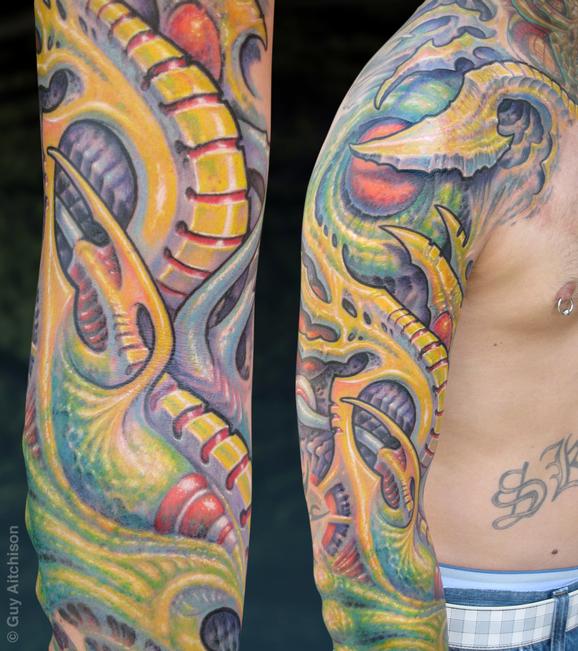 Tattoos - Miguel, biomech upper arm - 72609