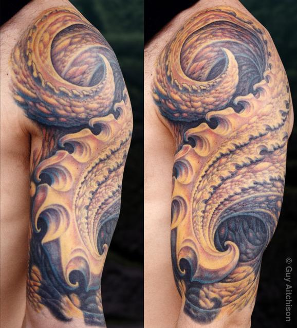 Tattoos - Larry, hook half sleeve - 72613