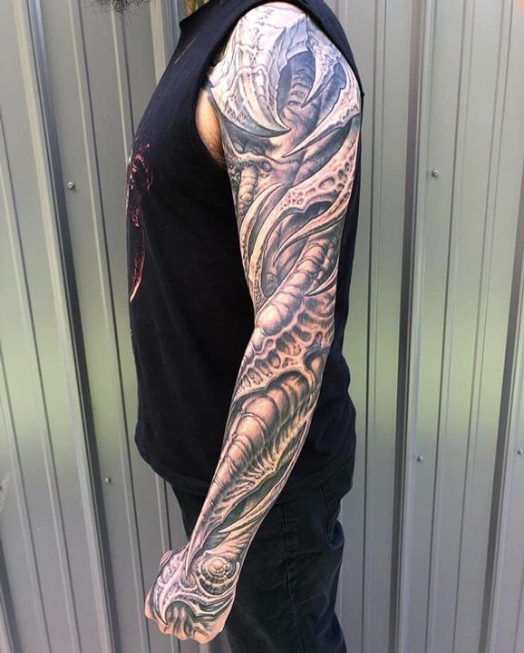 Guy Aitchison - Full Bio Sleeve Tattoo