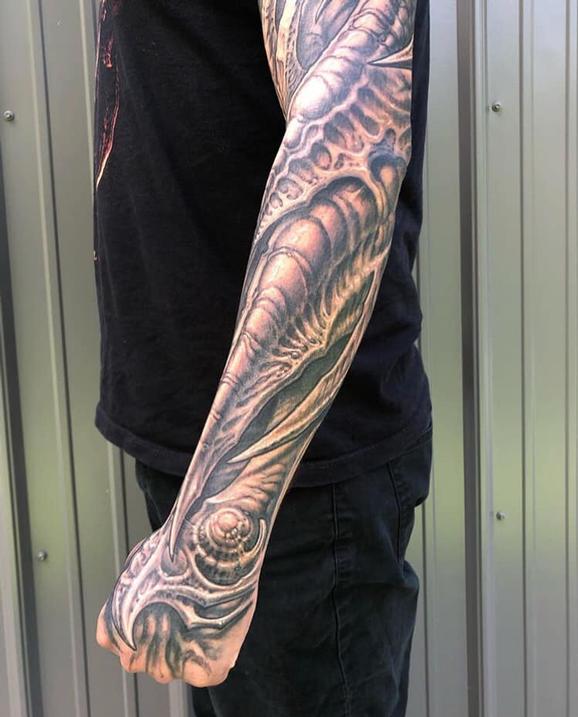 Guy Aitchison - Forearm Bio Sleeve Tattoo