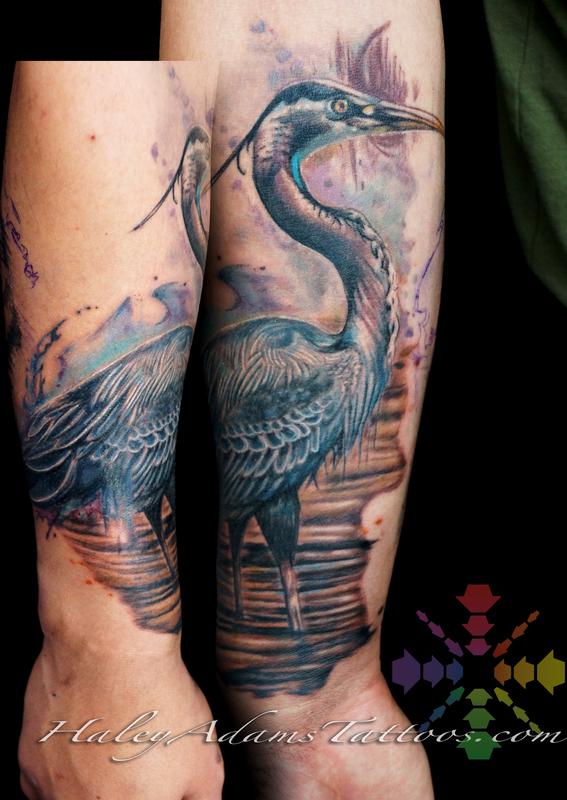 Watercolor Great Blue Heron Bird Nature Wildlife Temporary Tattoos  Zazzle