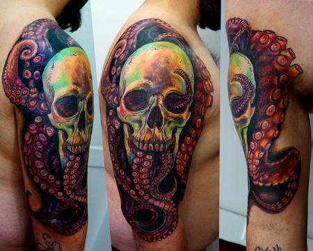 Haley Adams - Octopus Skull tattoo