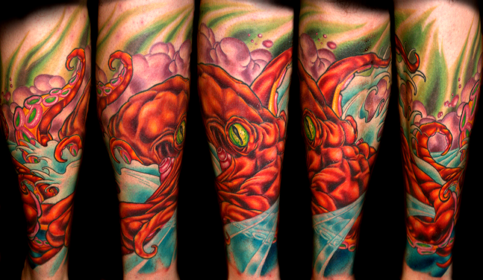 Octopus Leg Sleeve by Tim Harris: TattooNOW