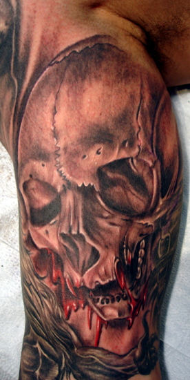 vampire skull tattoo