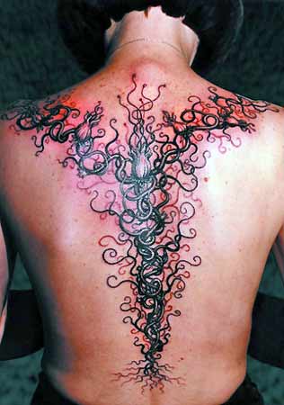 Tattoos - Vine on Spine - 29099