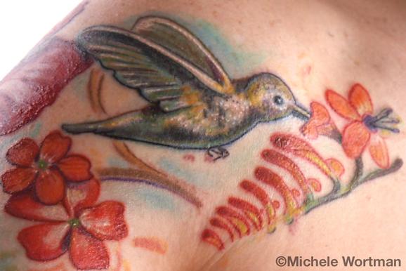 Michele Wortman - amy hummingbird sleeve detail
