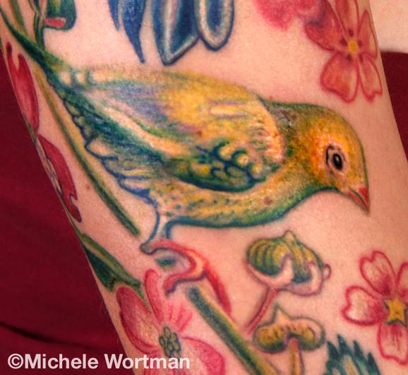 Michele Wortman - lily bird halfsleeve detail