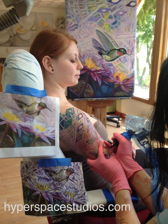 Michele Wortman - Innerstate painting to tattoo