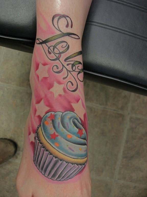 Cupcakes Tattoo Design On Ankle  Tattoo Designs Tattoo Pictures