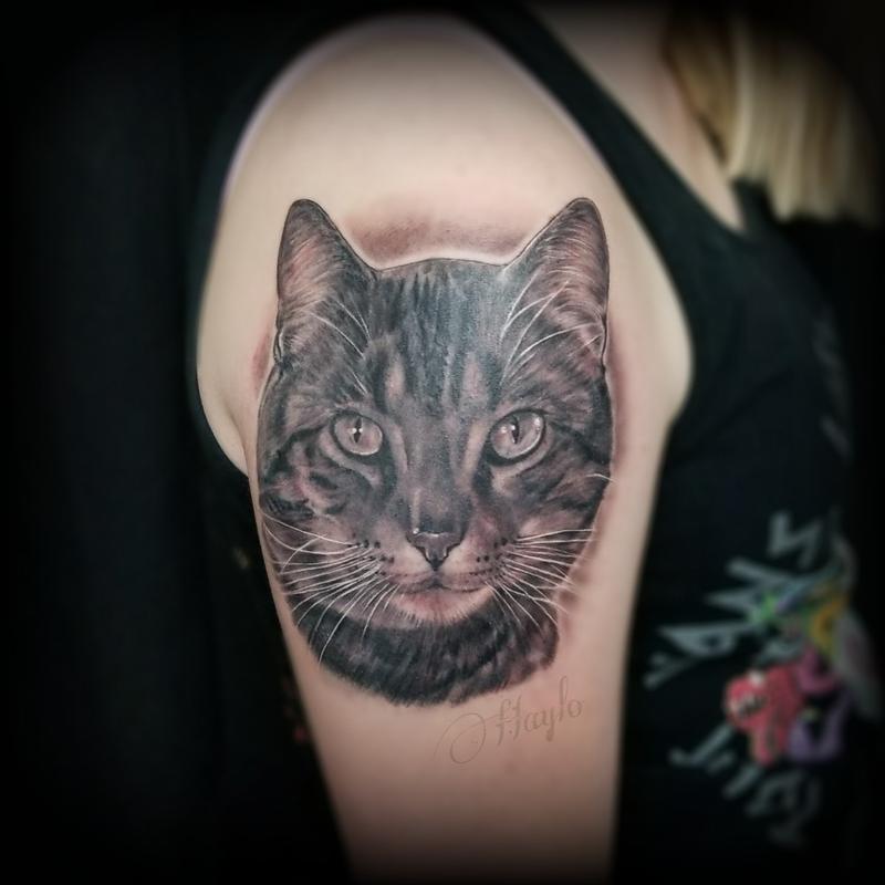 Cat face tattoos