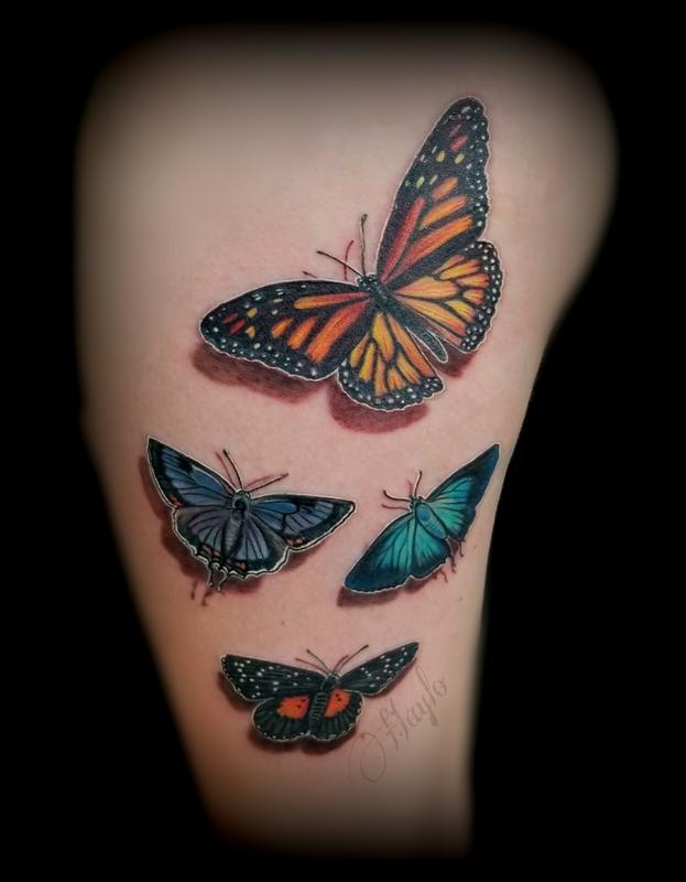 3D butterfly tattoo by Haylo: TattooNOW