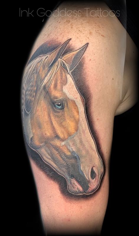 Arabian Horse Head Tattoo