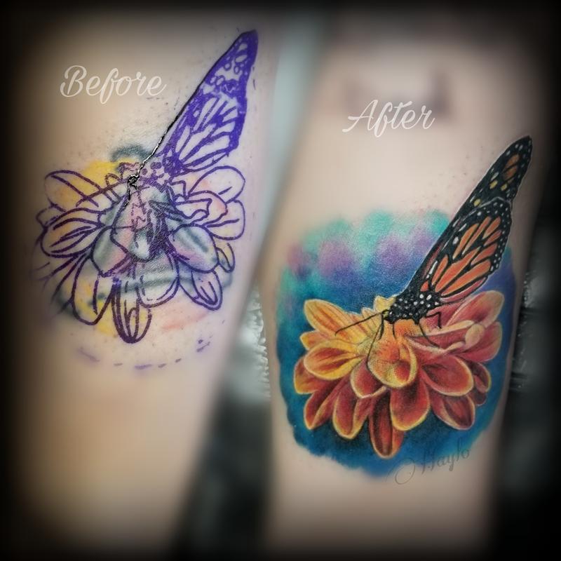 Butterfly cover up by Haylo by Haylo TattooNOW