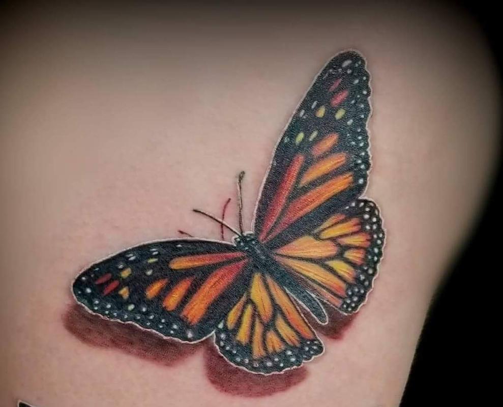 3d monarch butterfly tattoo