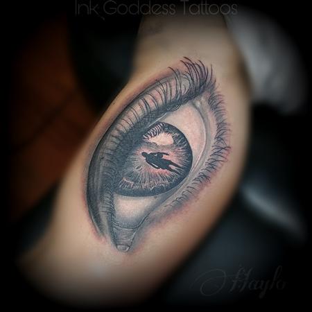 Tattoos - Eye with basketball player by Haylo - 141410