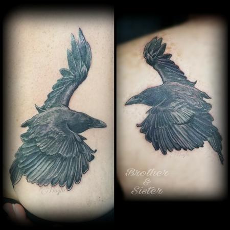 Haylo - Raven Matching tattoos by Haylo 