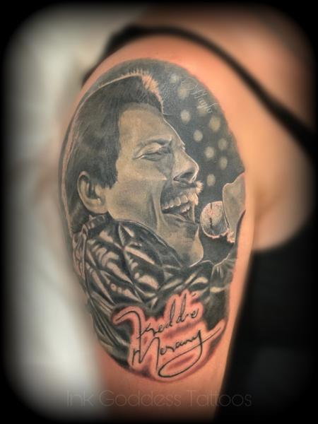 Tattoos - Freddie Mercury portrait by Haylo  - 141218