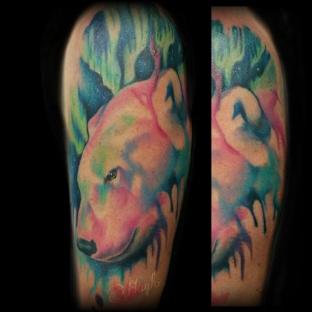 Tattoos - Polar bear watercolor tattoo - 141079