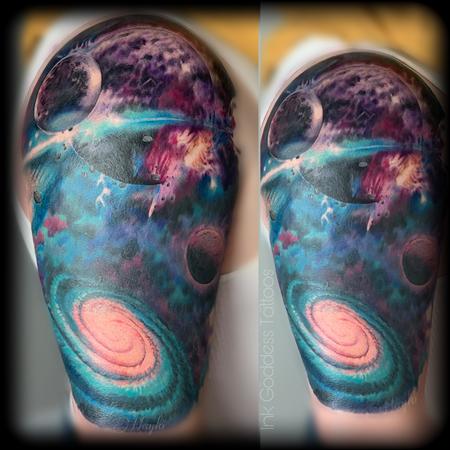 Haylo - Galaxy Cover up Tattoo by Haylo 