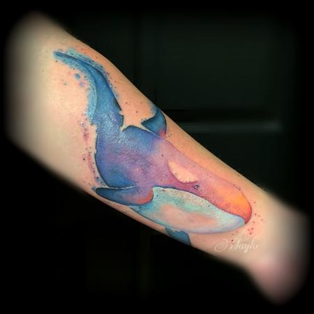 Tattoos - Killer Whale watercolor arm tattoo by Haylo - 141588