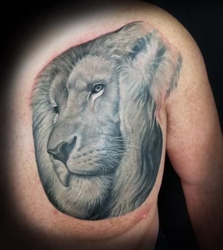 Tattoos - Lion on chest - 134324