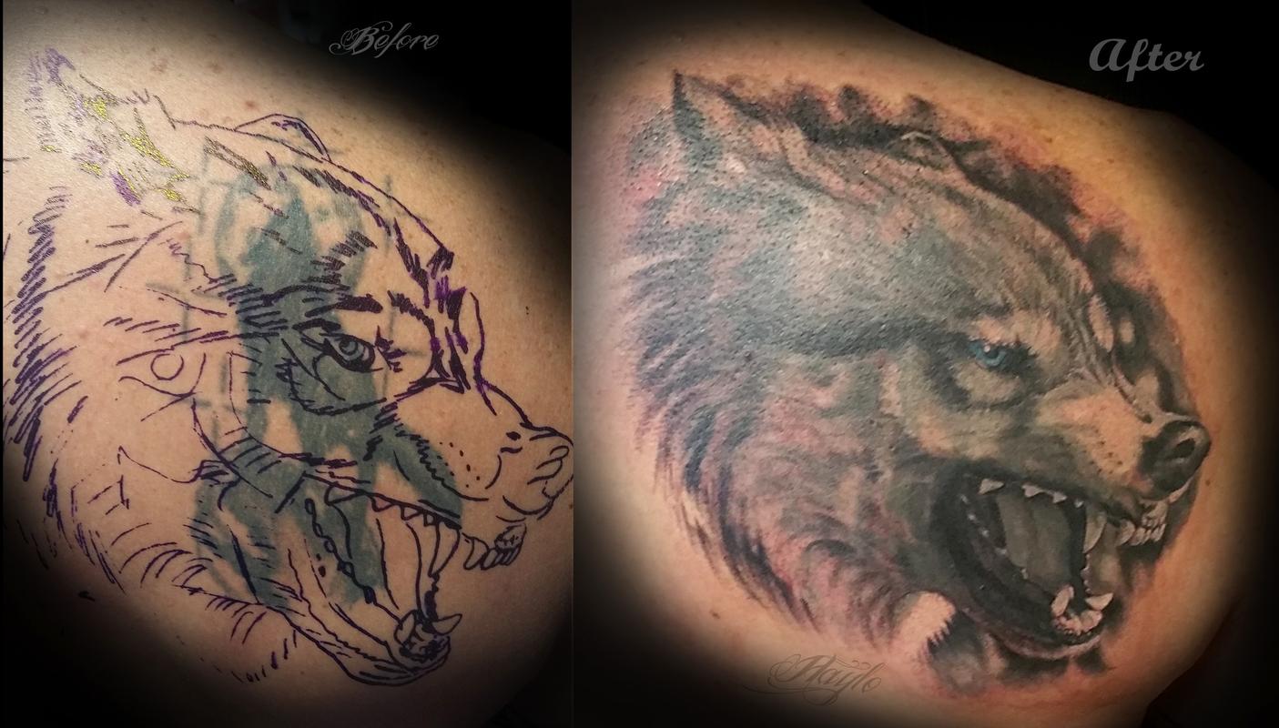 Livelife Ink TattoosHaldwani on Instagram Cover up by wolf tattoo   livelifeinktattoos  coveruptattoo fypシ tattooideas  livelifeinktattoos customiseddesign wolftattoo