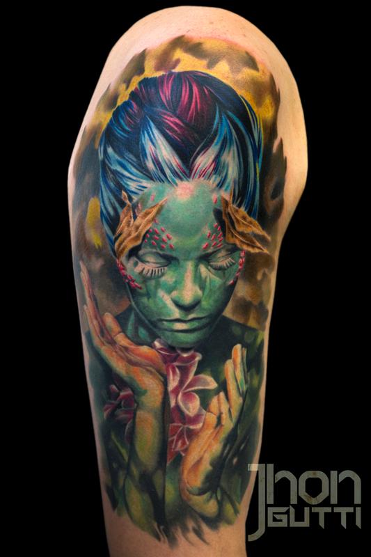 Dark Mother Earth tattoo by Steve Butcher  Post 26703